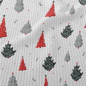 Various Simple Christmas Trees Birdseye Piqué