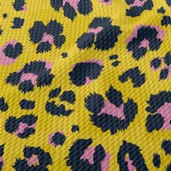 Fine Texture Leopard Print Birdseye Piqué