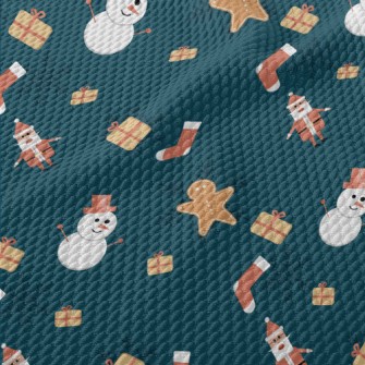 Cute Christmas Items Birdseye Piqué