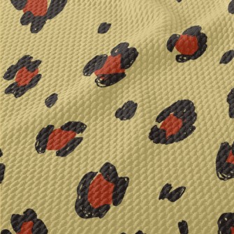 Hand-painted Leopard Print Birdseye Piqué