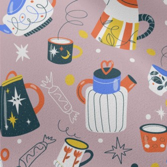 Teapots Of Various Shapes Chiffon