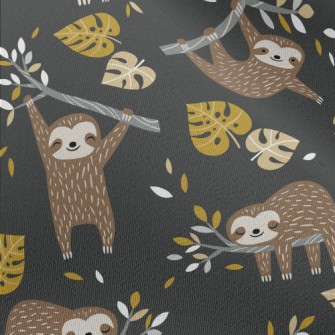 Happy Tree Sloth Chiffon