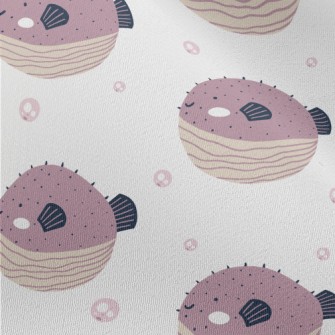 Purple Round Pufferfish Chiffon