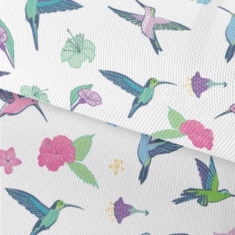 Colorful Hummingbirds And Flow Waterproof Oxford