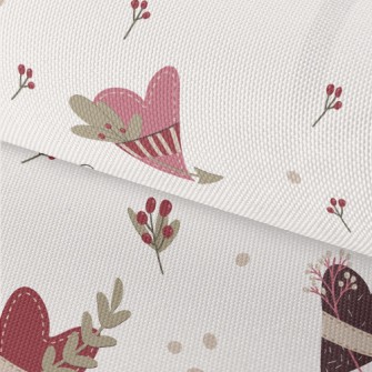 Heart Shape And Red Fruit Waterproof Oxford