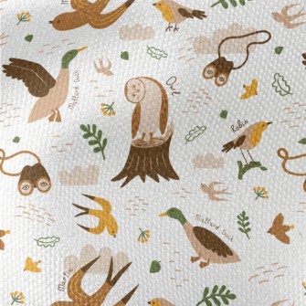Various Cute Birds Waterproof Canvas