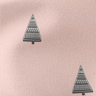 Simple Black Christmas Tree Waterproof Canvas