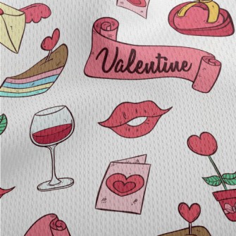 Pink Valentine's Day Items Athletic Mesh Flat Back