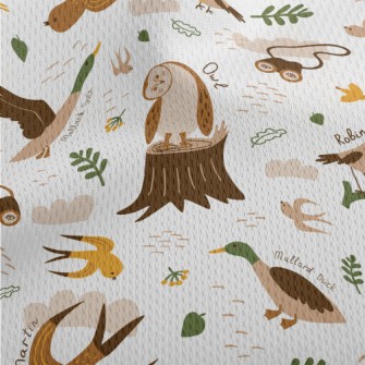 Various Cute Birds Athletic Mesh Flat Back