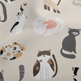 Various Cute Cats Athletic Mesh Flat Back