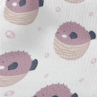 Purple Round Pufferfish Terry