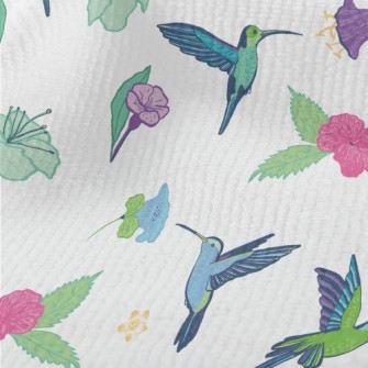 Colorful Hummingbirds And Flow Terry