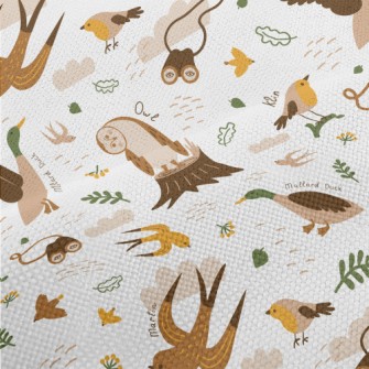 Various Cute Birds Performance Linen