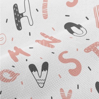 Pink And Black Cute English Le Performance Linen