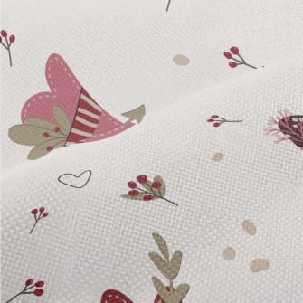 Heart Shape And Red Fruit Performance Linen