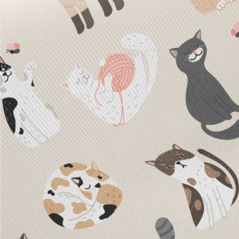 Various Cute Cats Twill