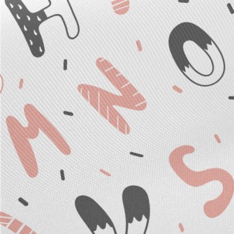Pink And Black Cute English Le Twill