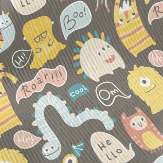 Colorful Funny Alien Standard Corduroy