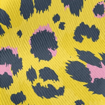 Fine Texture Leopard Print Standard Corduroy