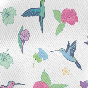 Colorful Hummingbirds And Flow Standard Corduroy