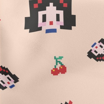 Pixel Style Snow White Stretch Ponte