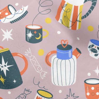 Teapots Of Various Shapes Micro Fleece