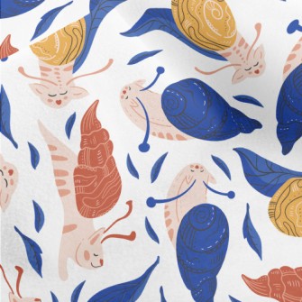 Snail Cat Walking Leisurely Micro Fleece