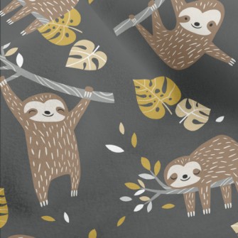 Happy Tree Sloth Micro Fleece