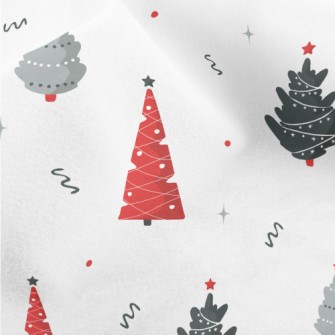 Various Simple Christmas Trees Micro Fleece