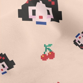 Pixel Style Snow White Micro Fleece