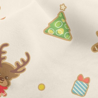 Cute Christmas Shaped Cookies Micro Fleece