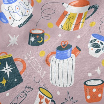 Teapots Of Various Shapes Minky