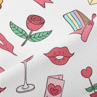 Pink Valentine's Day Items Piqué