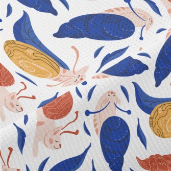 Snail Cat Walking Leisurely Piqué