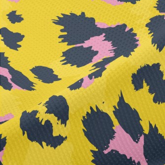 Fine Texture Leopard Print Piqué