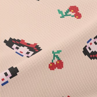 Pixel Style Snow White Piqué