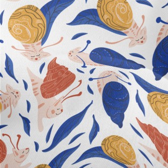 Snail Cat Walking Leisurely Lightweight Performance Linen