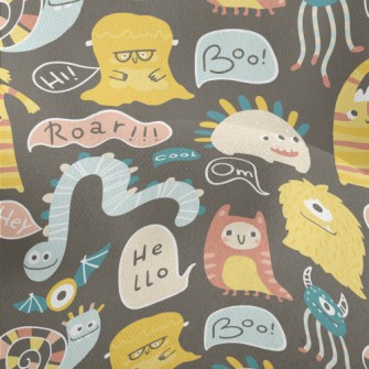Colorful Funny Alien Lightweight Performance Linen
