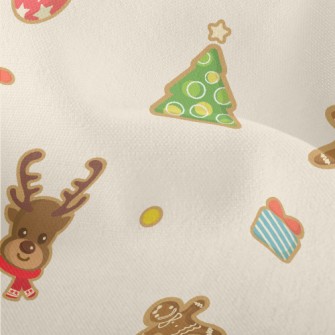 Cute Christmas Shaped Cookies Lightweight Performance Linen