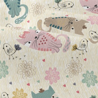 Colorful Cat And Line Bird Modern Jersey