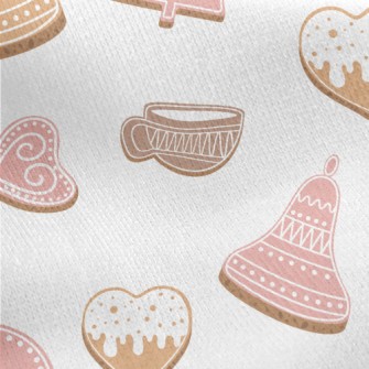 Christmas Shaped Cookies Jersey Backed Fleece