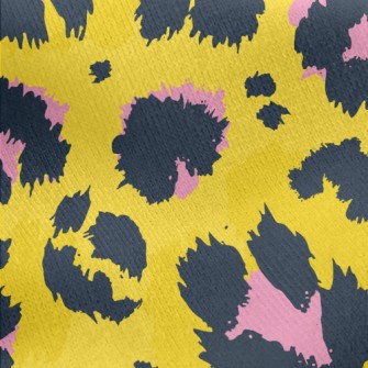 Fine Texture Leopard Print Jersey Backed Fleece