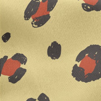 Hand-painted Leopard Print Jersey Backed Fleece