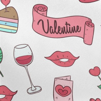Pink Valentine's Day Items Pongee