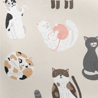 Various Cute Cats Pongee