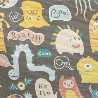 Colorful Funny Alien Pongee