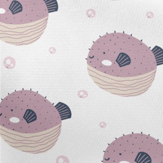 Purple Round Pufferfish Pongee