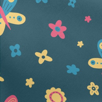 Colorful Butterfly Flowers Pongee