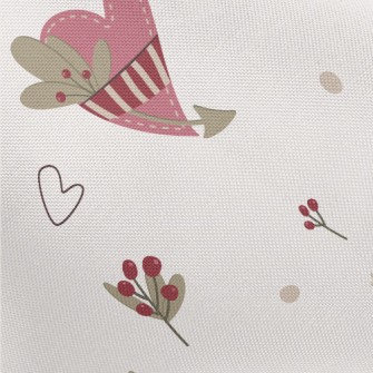 Heart Shape And Red Fruit Pongee