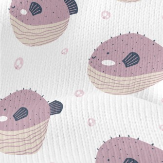 Purple Round Pufferfish Stretch Jersey